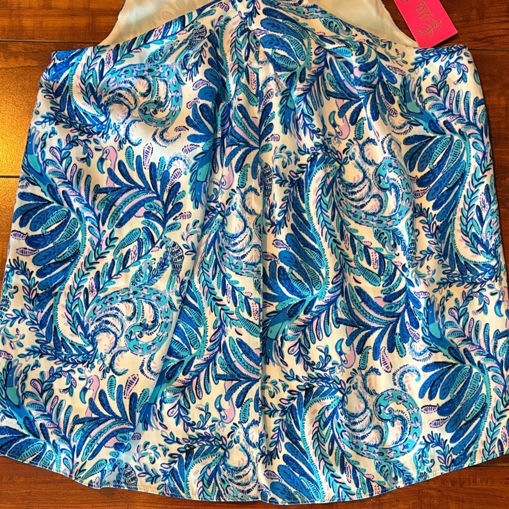 Lilly Pulitzer Blue and White Patterned Halter Top - Picture 2 of 8